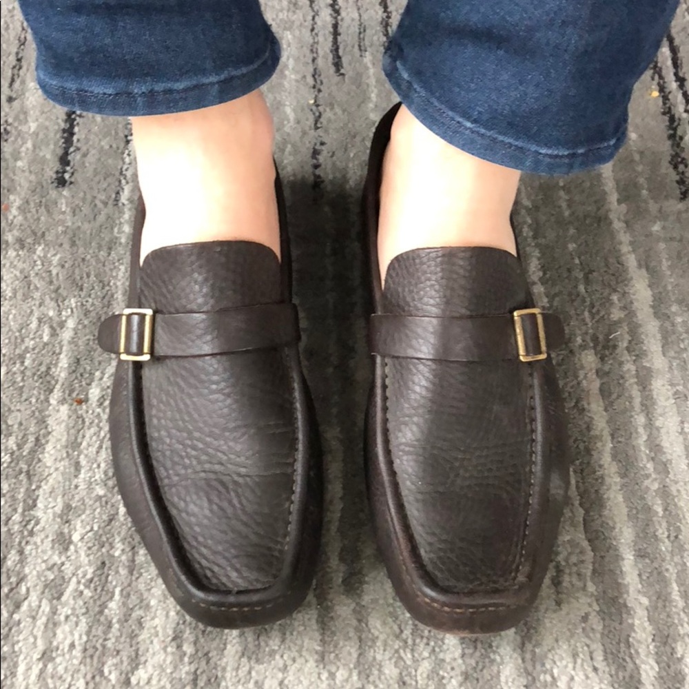 Gucci Leather Loafers Slip On with Buckle